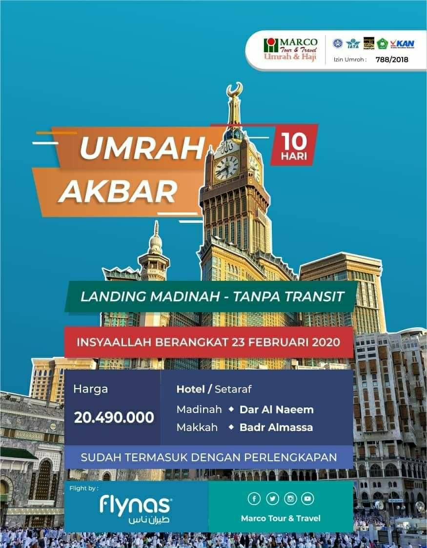 promo umroh akbar 10d paket umroh promo 10d 2020 feb 2020